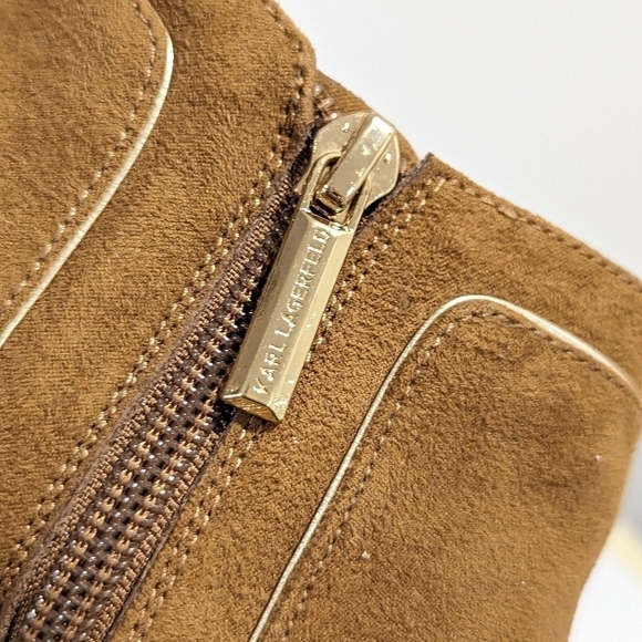 Karl Lagerfeld brown ankle boots size 5.5 - Picture 11 of 12